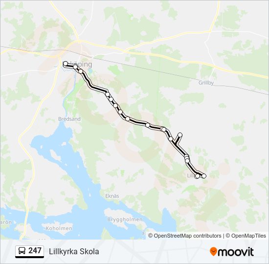 247 bus Line Map