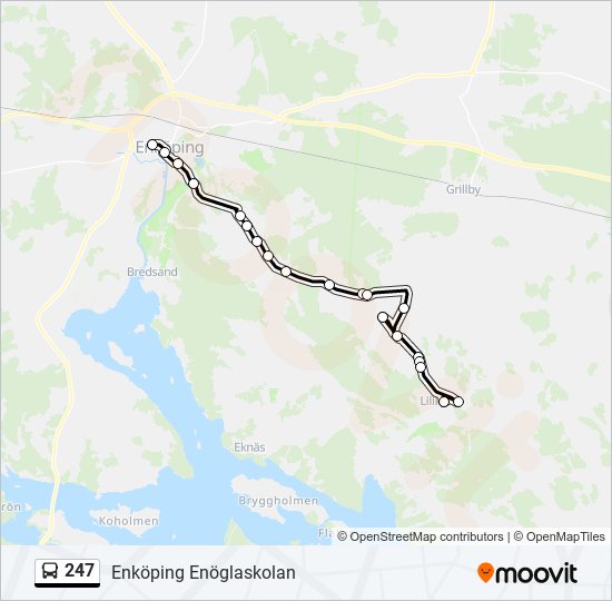 247 bus Line Map