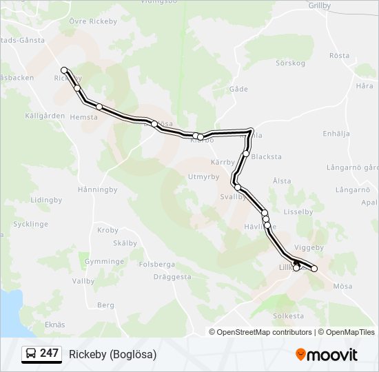 247 bus Line Map