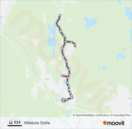 524 Bus Line Map