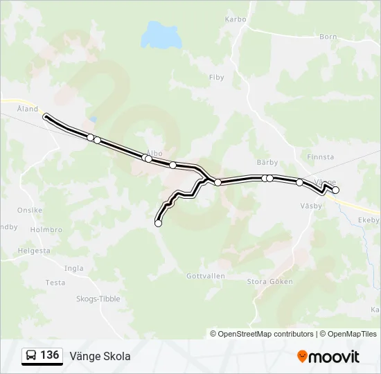 136 Bus Line Map