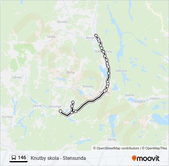 146 bus Line Map