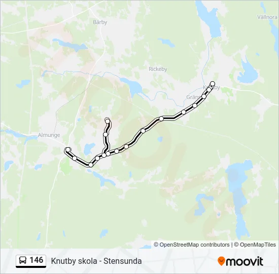 146 Bus Line Map