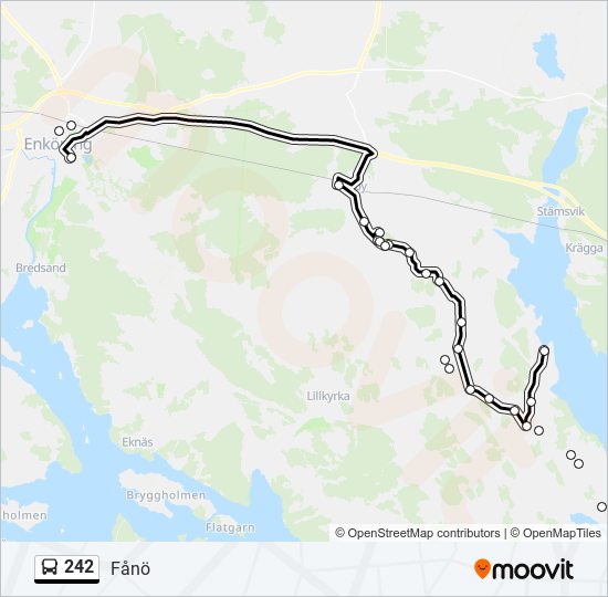 242 bus Line Map