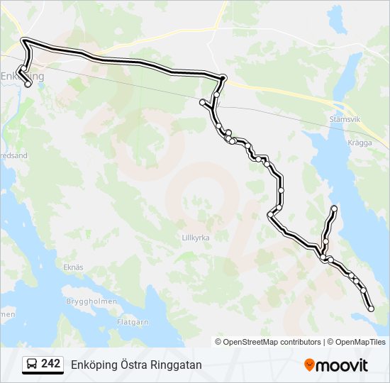 242 bus Line Map