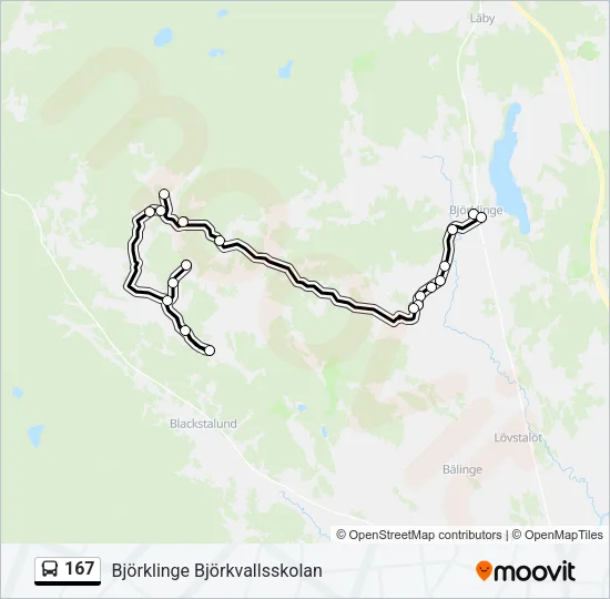 167 Bus Line Map