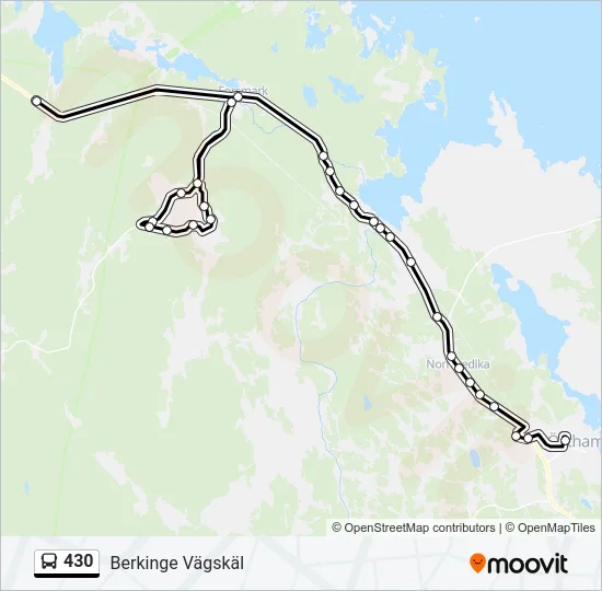 430 Bus Line Map