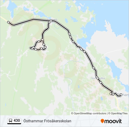 430 bus Line Map