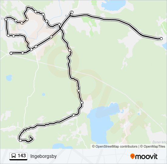 143 bus Line Map