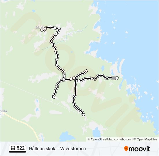 522 bus Line Map