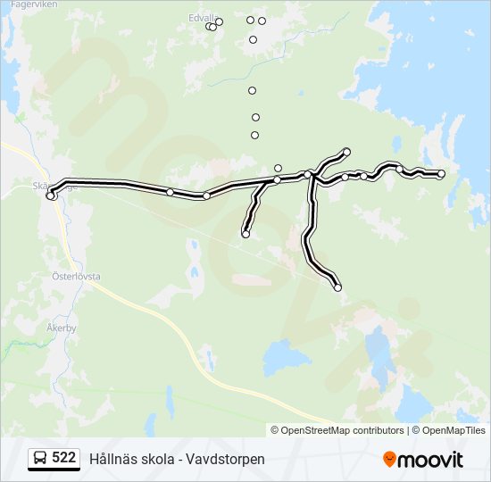 522 bus Line Map