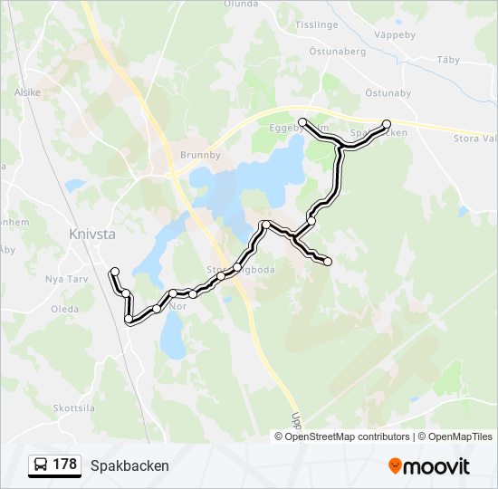 178 bus Line Map