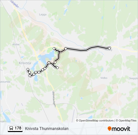 178 bus Line Map