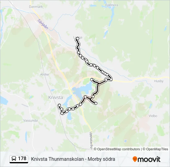 178 Bus Line Map