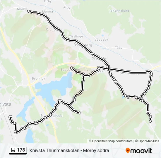 178 Bus Line Map