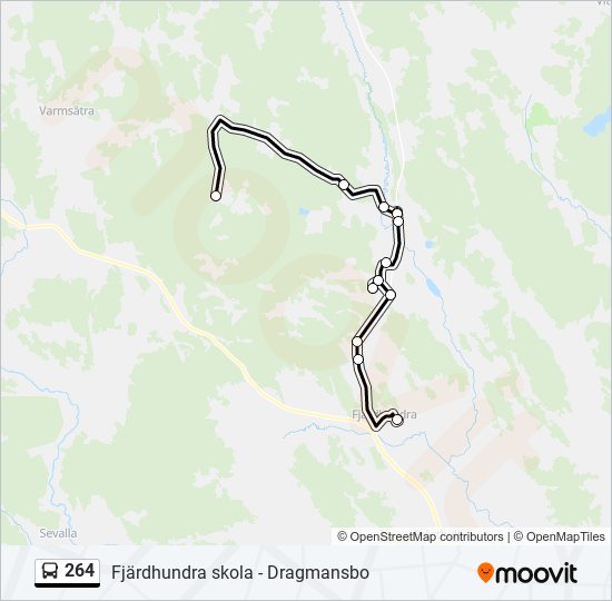 264 bus Line Map