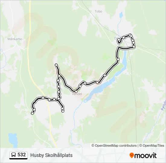 532 Bus Line Map