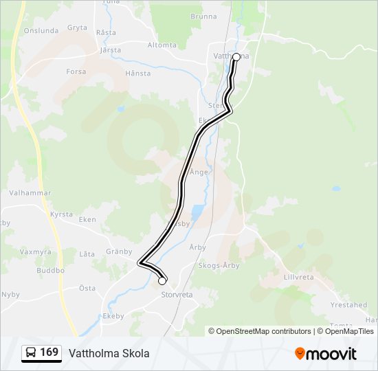 169 bus Line Map