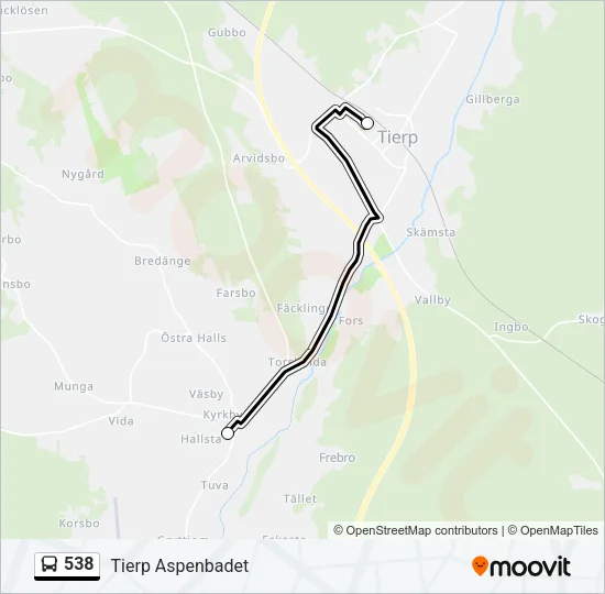 538 Bus Line Map