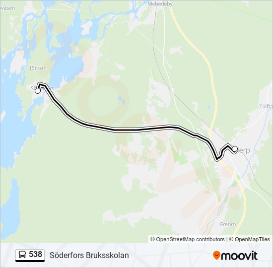 538 bus Line Map