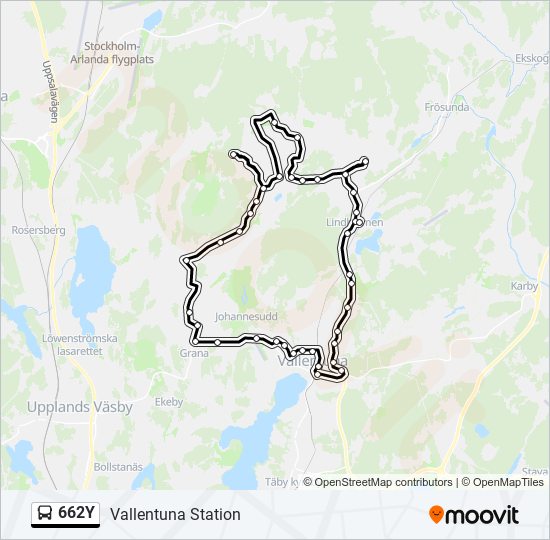 662Y bus Line Map