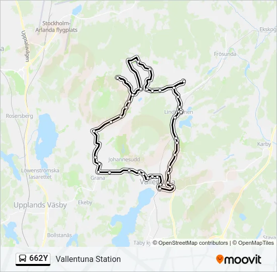 662Y Bus Line Map