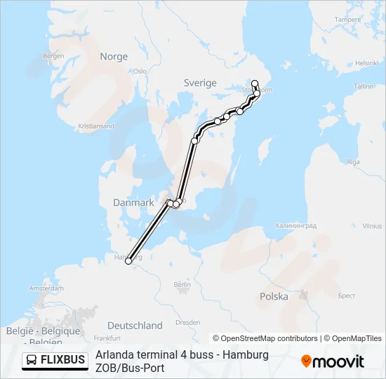 FLIXBUS Bus Line Map