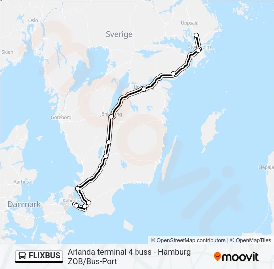 FLIXBUS Bus Line Map