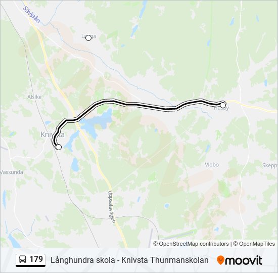 179 bus Line Map