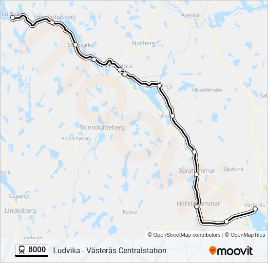 8000 train Line Map