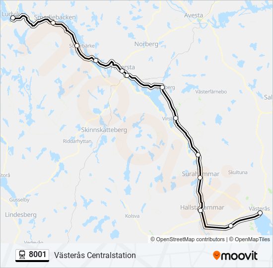 8001 train Line Map