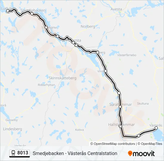 8013 Train Line Map