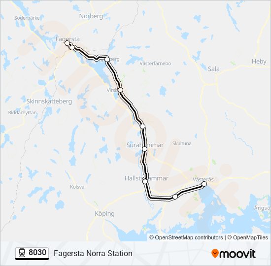 8030 train Line Map