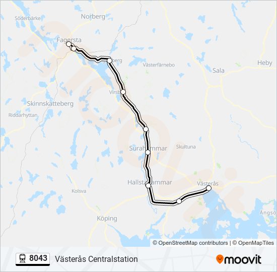 8043 train Line Map