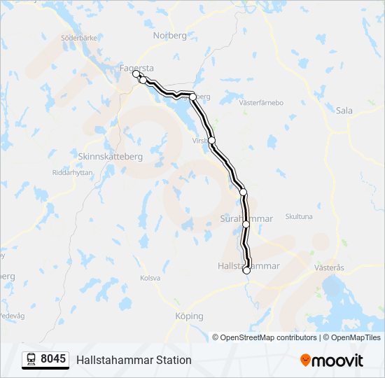 8045 train Line Map