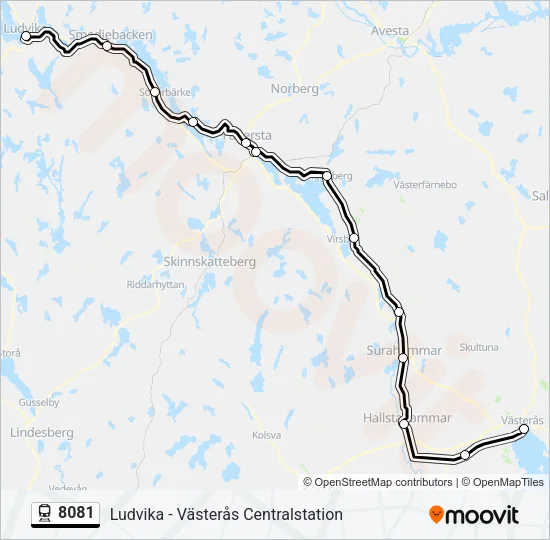 8081 Train Line Map