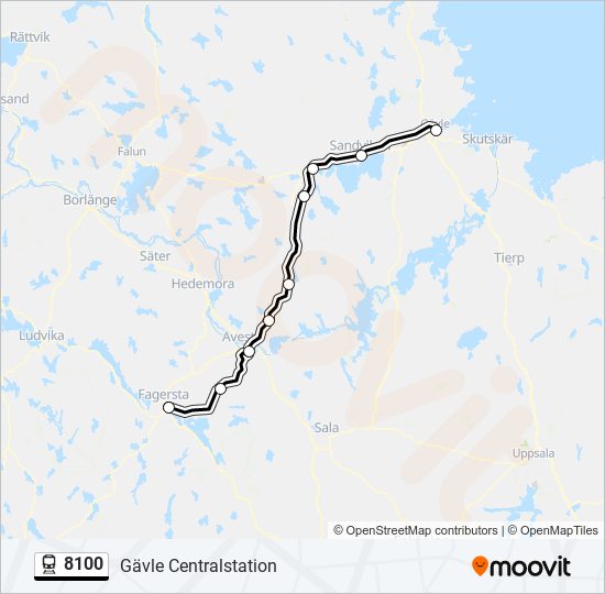 8100 train Line Map