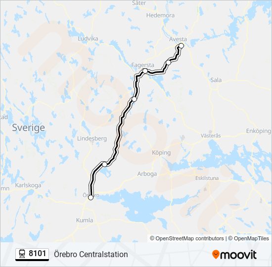 8101 train Line Map