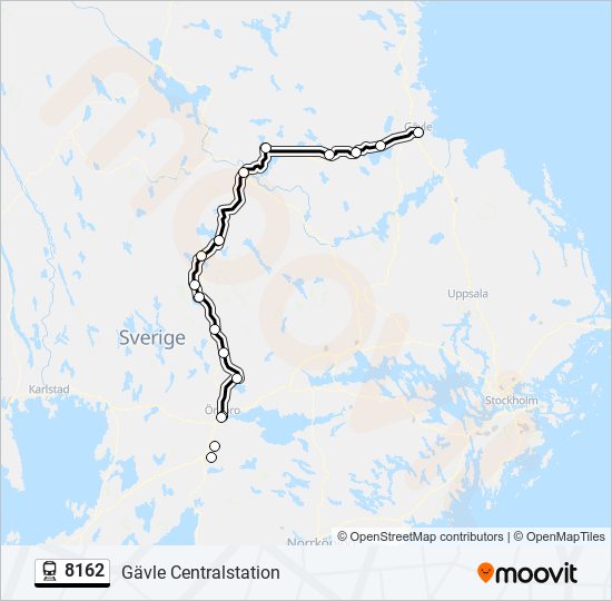 8162 tåg Linje karta