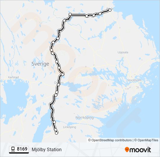 8169 tåg Linje karta