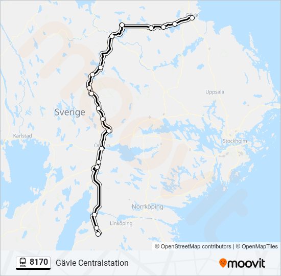 8170 tåg Linje karta