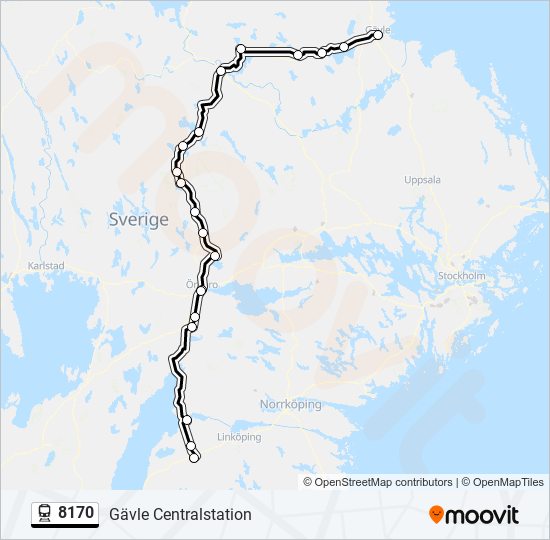 8170 tåg Linje karta