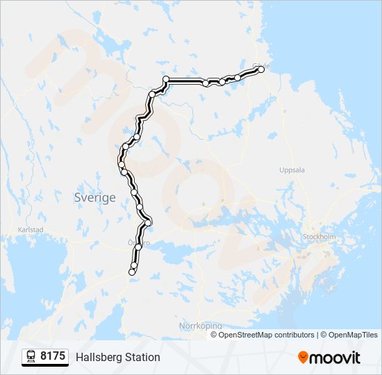 8175 tåg Linje karta