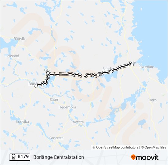 8179 tåg Linje karta