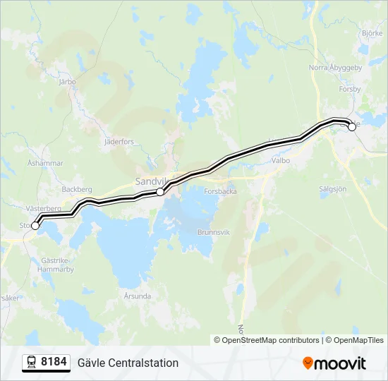 8184 Train Line Map
