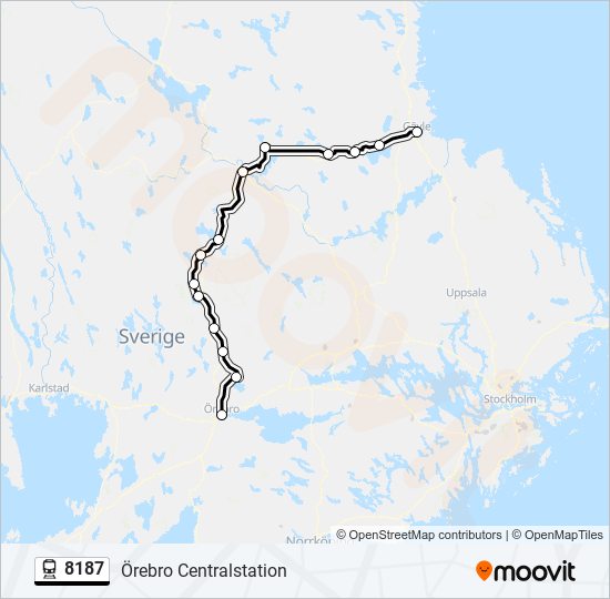 8187 tåg Linje karta