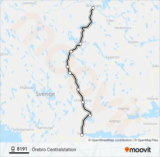 8191 Train Line Map