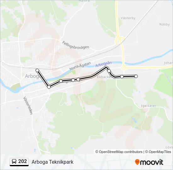 202 Bus Line Map