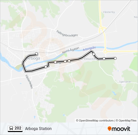 202 bus Line Map