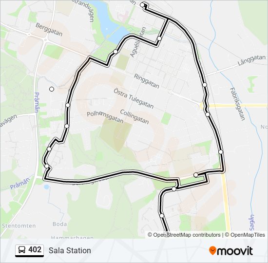 402 bus Line Map